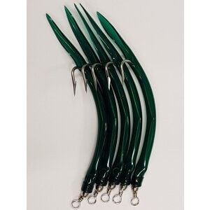 Sjóveiðiönglar gúmmi 7/0 dark green
