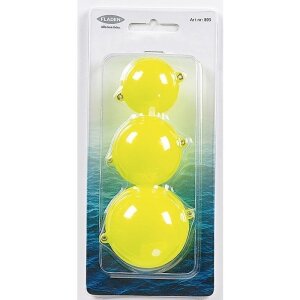 Fladen flot kúlur 3 stærðir gul