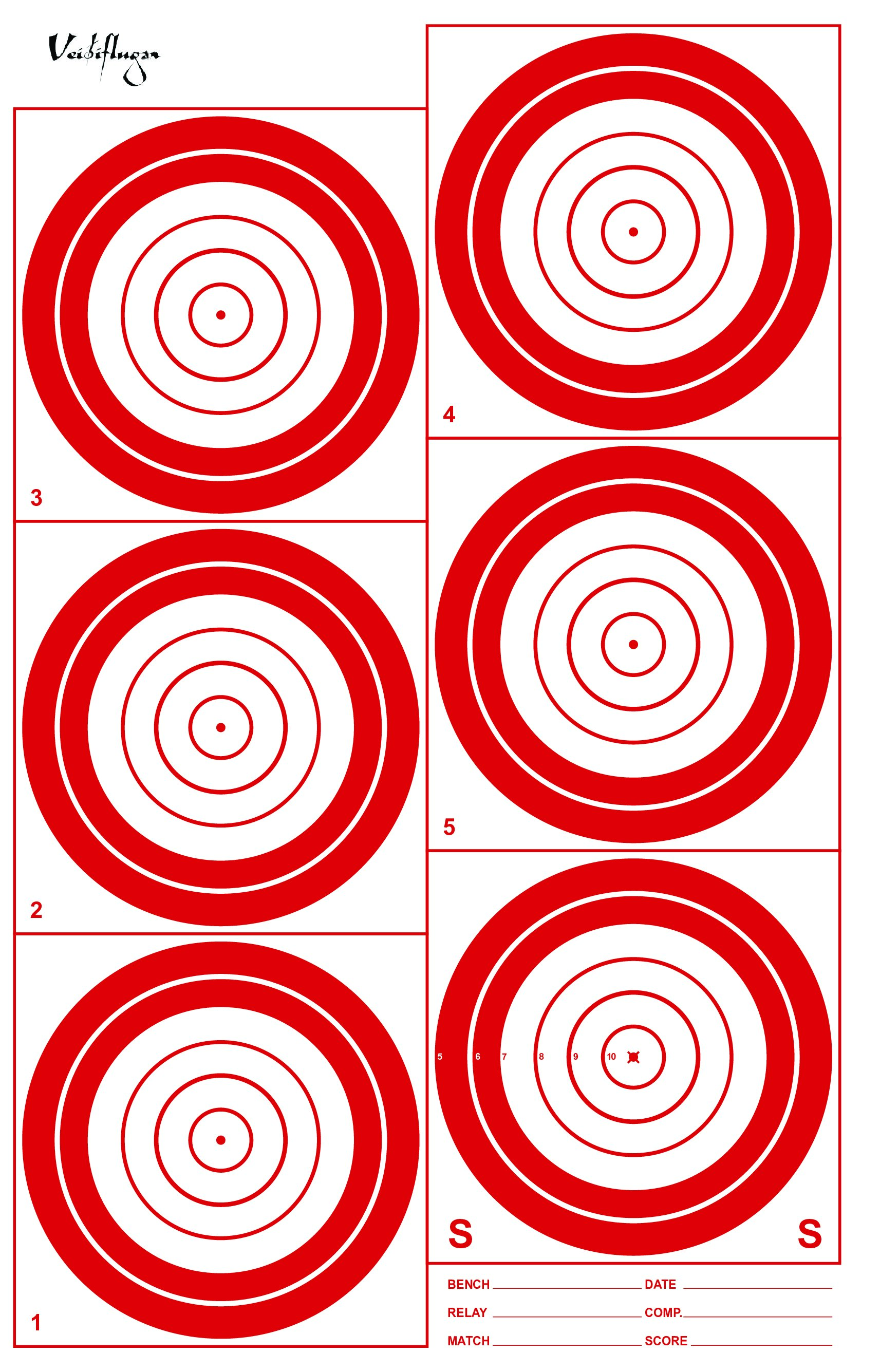 Skotskífa Veiðiflugan Rauð æfingaskífa