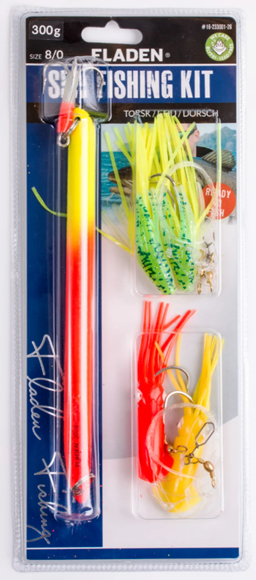 Fladen Sea fishing kit 8/0 pilkur & slóði 200gr