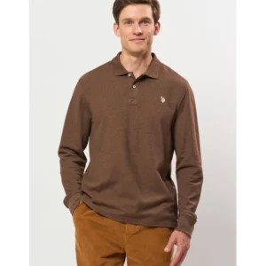 US Polo Brett LS - Chestnut Melange