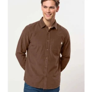 US Polo Daren Shirt LS - Chestnut